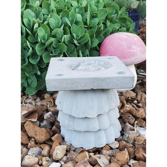 Handcrafted Cement Bee Watering Station, Butterfly Puddler, Pollinator Garden - Picture 2 of 6